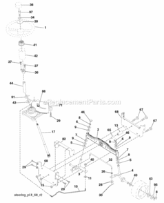 Part Location Diagram of 195673 Husqvarna Axle Assembly