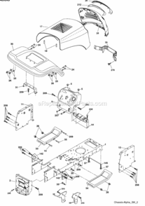Page A Diagram and Parts List for PO15538LT 2008-09 Husqvarna Lawn Tractor