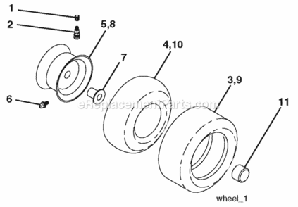 Page J Diagram and Parts List for PO15538LT 2009-11 Husqvarna Lawn Tractor