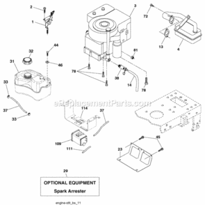 Part Location Diagram of 584453501 Poulan Canister Carbon Filter Assembly
