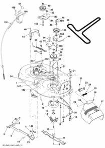 Page F Diagram and Parts List for PO17452LTX 2008-05 Husqvarna Lawn Tractor