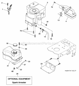 Page E Diagram and Parts List for PO17542LT 96012006900 2008-05 Husqvarna Lawn Tractor