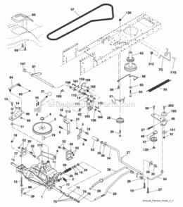 Page C Diagram and Parts List for PO17542LT 2008-09 Husqvarna Lawn Tractor