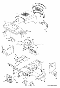 Page A Diagram and Parts List for PO17542LT 2008-10 Husqvarna Lawn Tractor