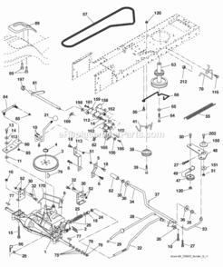 Page C Diagram and Parts List for PO17542LT 2008-10 Husqvarna Lawn Tractor