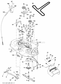 Page F Diagram and Parts List for PO17542LT 2008-10 Husqvarna Lawn Tractor