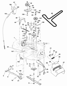 Page F Diagram and Parts List for PO17542LT 2009-11 Husqvarna Lawn Tractor