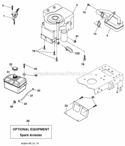 Page E Diagram and Parts List for PO17542LT 2010-02 Husqvarna Lawn Tractor