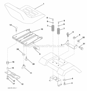 Page H Diagram and Parts List for PO17542LT 2010-02 Husqvarna Lawn Tractor