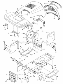 Page A Diagram and Parts List for PO175H42LT 2008-05 Husqvarna Lawn Tractor