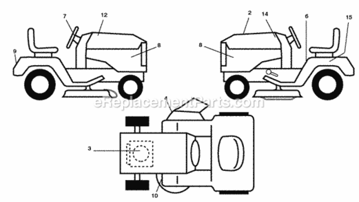 Part Location Diagram of 189710 Husqvarna Decal, Side Panel