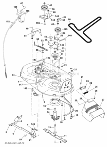 Page F Diagram and Parts List for PO175H42LT 2008-05 Husqvarna Lawn Tractor