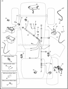 Page D Diagram and Parts List for PO18542LT 2008-10 Husqvarna Lawn Tractor