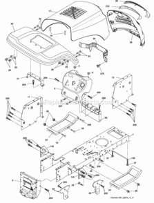Page A Diagram and Parts List for PO18542LT 2008-11 Husqvarna Lawn Tractor