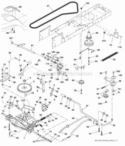 Page C Diagram and Parts List for PO18542LT 2008-11 Husqvarna Lawn Tractor