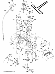 Page F Diagram and Parts List for PO18542LT 2008-11 Husqvarna Lawn Tractor