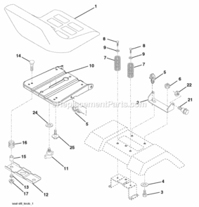Page H Diagram and Parts List for PO18542LT 2009-09 Husqvarna Lawn Tractor