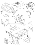 Page B Diagram and Parts List for PO19542LT 438498 Husqvarna Lawn Tractor