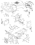 Page B Diagram and Parts List for PO19542LT 532440624 Husqvarna Lawn Tractor