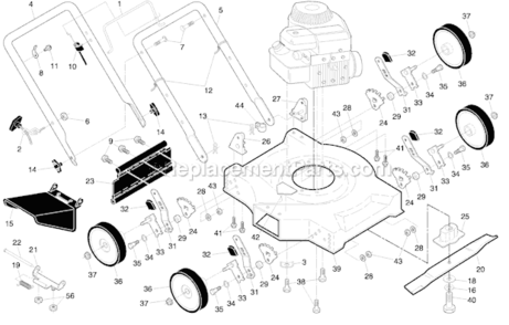 Part Location Diagram of 61537 Husqvarna Washer