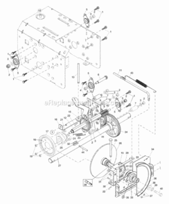 Drive Diagram and Parts List for PP1130ESA 2002 Husqvarna Snow Blower
