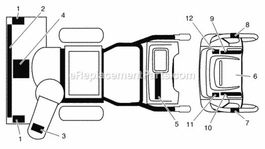 Part Location Diagram of 192047 Husqvarna Owners Manual, French