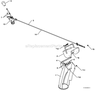 Control_PanelChute Diagram and Parts List for PP1150E27 2009-07 Husqvarna Snow Blower