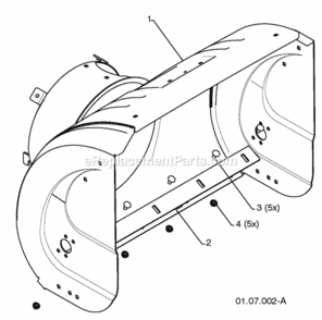 Page B Diagram and Parts List for PP1150E27 2009-07 Husqvarna Snow Blower