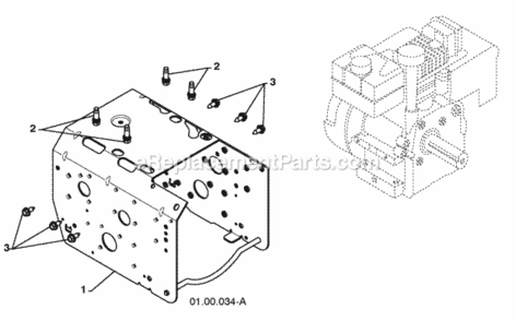 Part Location Diagram of 436137 Poulan Engine, B&S