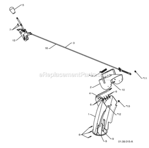 Control_Panel__Chute Diagram and Parts List for PP1330ES 2009-08 Husqvarna Snow Blower