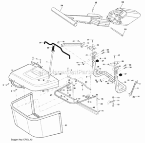 Part Location Diagram of 532193838 Husqvarna Bag Assembly Crd