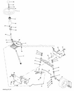 Part Location Diagram of 532194595 Husqvarna Steering Wheel