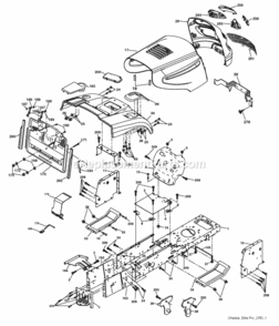 Page B Diagram and Parts List for PP16H36RB 2006-05 Husqvarna Lawn Tractor