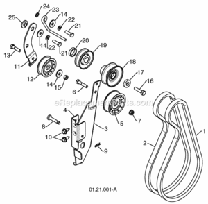 Page J Diagram and Parts List for PP208E24 2009-07 Husqvarna Snow Blower