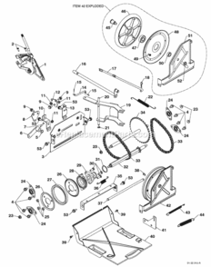 Drive Diagram and Parts List for PP208E24 2009-07 Husqvarna Snow Blower