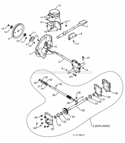 Page B Diagram and Parts List for PP208E24 2010-04 Husqvarna Snow Blower