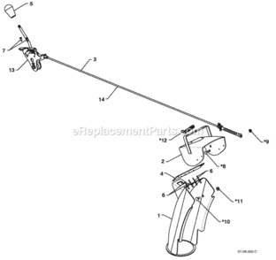 Control_PanelChute Diagram and Parts List for PP208EPS24 2009-08 Husqvarna Snow Blower