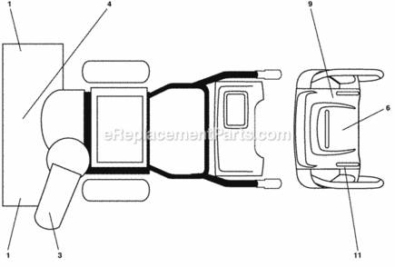 Part Location Diagram of 435551 Husqvarna Owners Manual, English