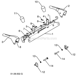 Page Q Diagram and Parts List for PP208EPS24 2010-07 Husqvarna Snow Blower