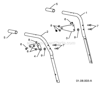 Page U Diagram and Parts List for PP208EPS24 2010-07 Husqvarna Snow Blower