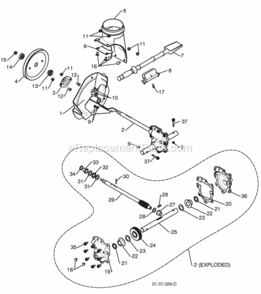 Page D Diagram and Parts List for PP208EPS24 2010-07 Husqvarna Snow Blower