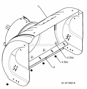 Auger_HousingImpeller_Assembly Diagram and Parts List for PP265E27 2009-08 Husqvarna Snow Blower