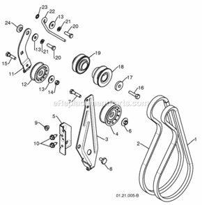 Page J Diagram and Parts List for PP265E27 2009-08 Husqvarna Snow Blower