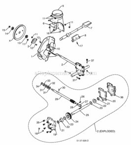 Page B Diagram and Parts List for PP291E27 2010-05 Husqvarna Snow Blower
