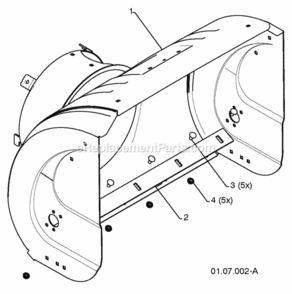 Page E Diagram and Parts List for PP291E27 2010-05 Husqvarna Snow Blower