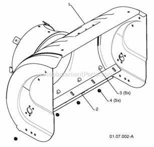Page C Diagram and Parts List for PP291E27 2010-07 Husqvarna Snow Blower