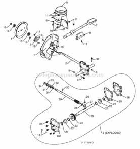 Page E Diagram and Parts List for PP291E27 2010-07 Husqvarna Snow Blower