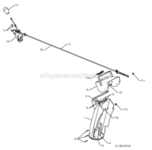 Part Location Diagram of 405023X428 Poulan Chute Weldment