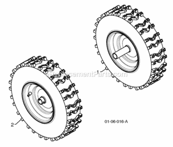 Wheels Diagram and Parts List for PP291E30 2010-03 Husqvarna Snow Blower