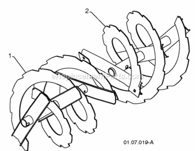 Part Location Diagram of 420497X431 Poulan Auger Assembly 30 Left Hand